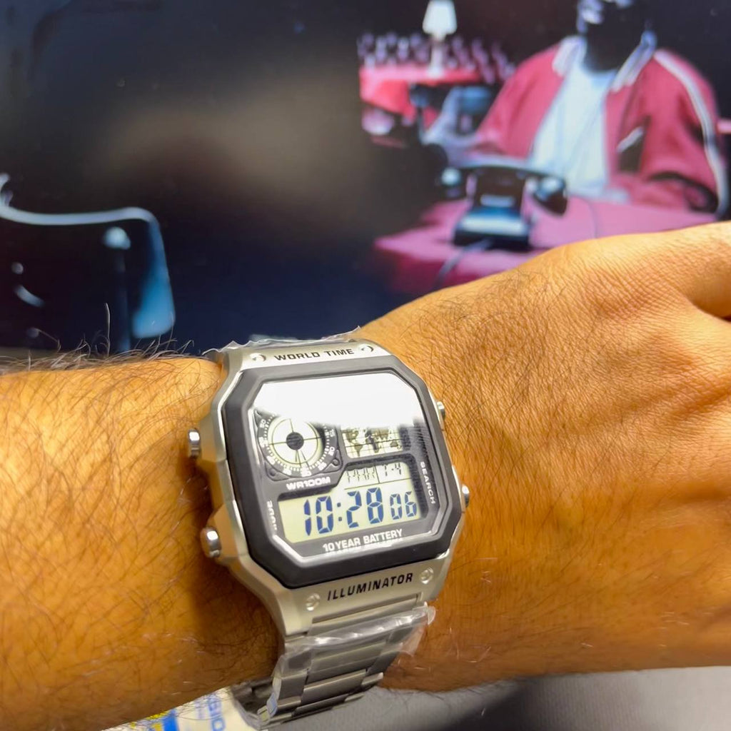 Montre Casio en silver water resistance