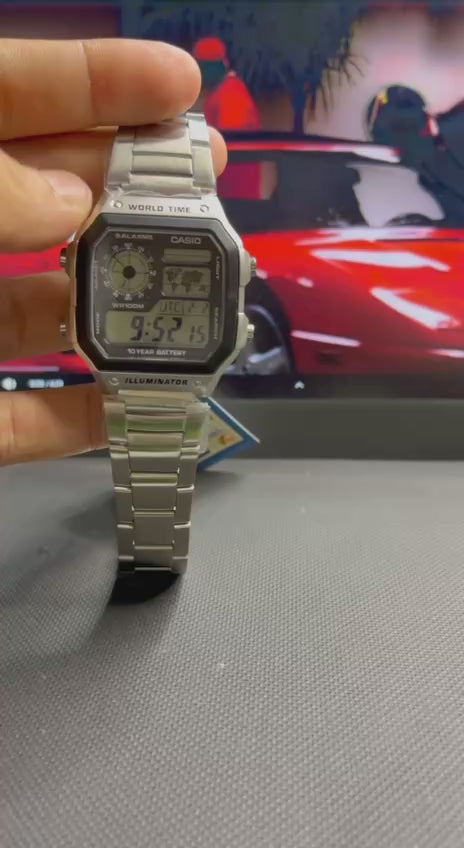 Montre Casio en silver water resistance